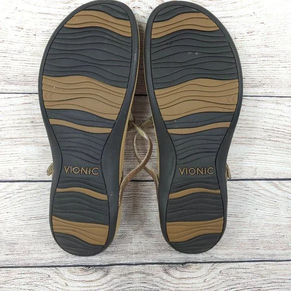 Vionic Womens Bronze 340 Karina Orthaheel Slip On Thong Sandal Size US 10 - Picture 7 of 8
